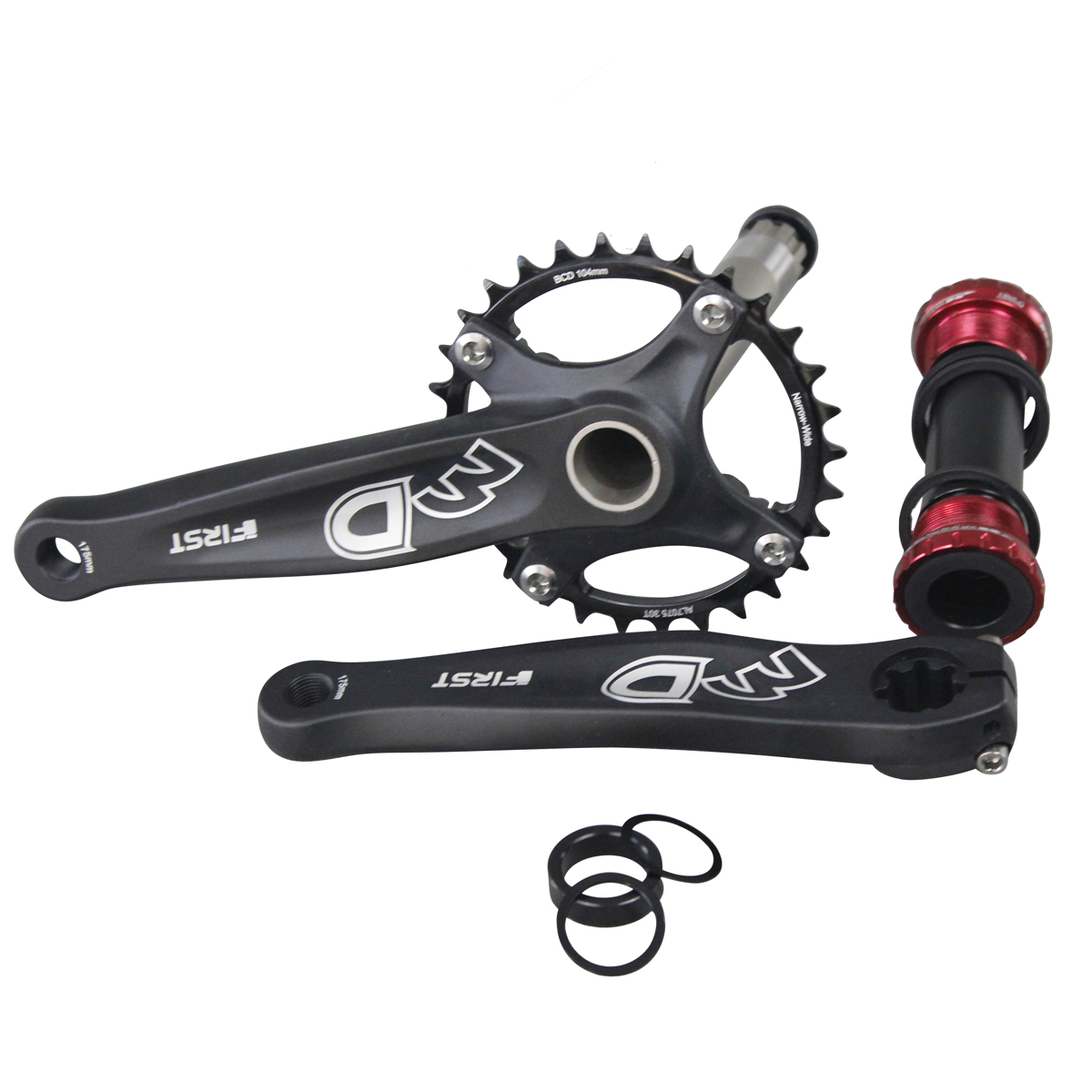 Fat Bike Crankset 30T/36T-22T 172.5mm